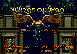 Wings of Wor Title Screen